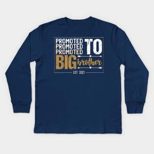 Promoted To Big Brother Kids Long Sleeve T-Shirt